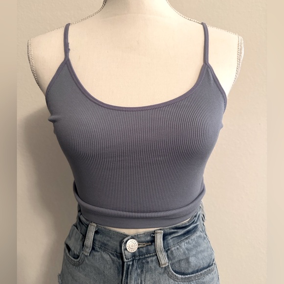 Tops - Spaghetti Strap Blue Undershirt / Crop Top/ Bralette SZ S/M